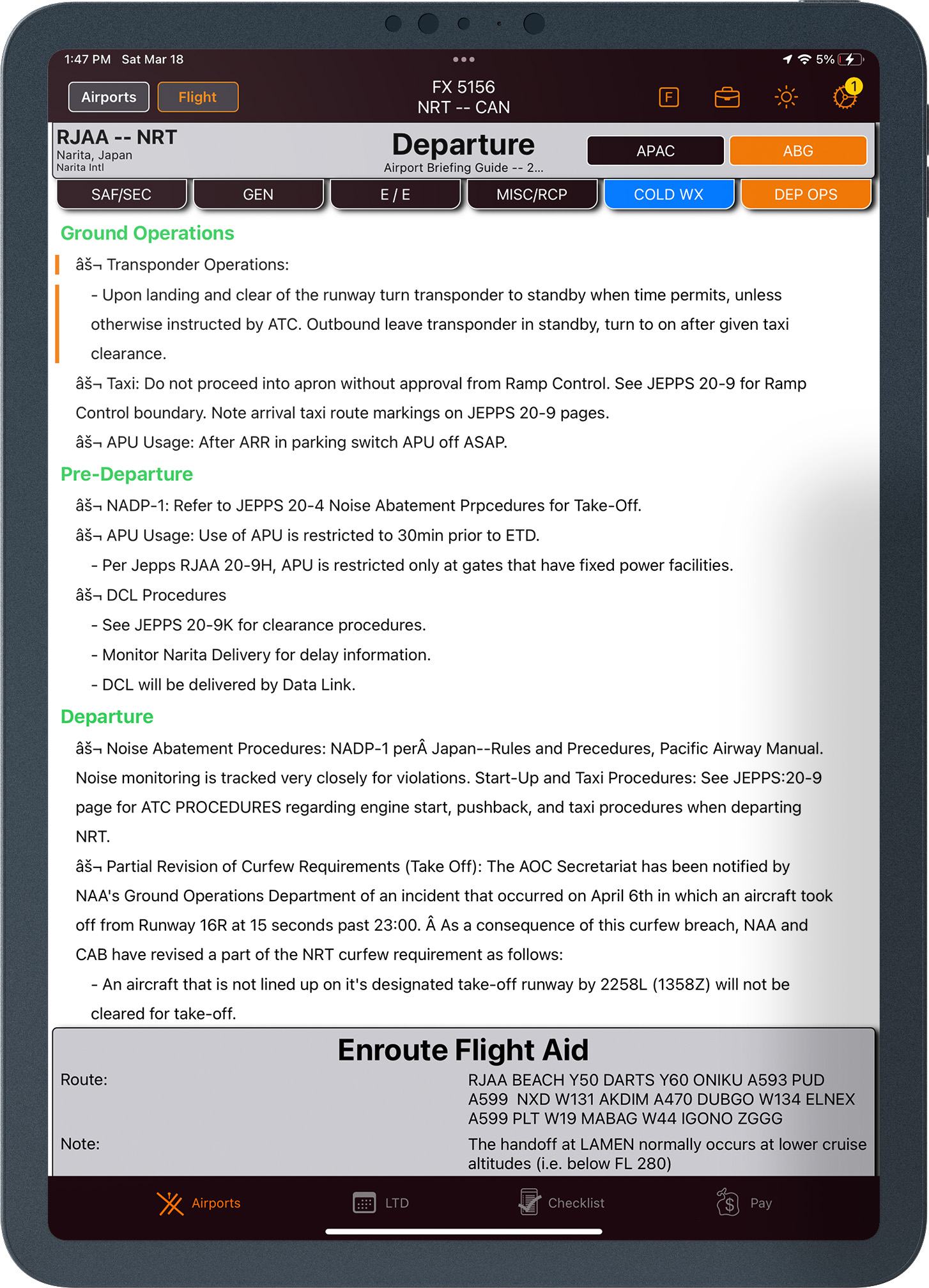 FXFlyer airport briefing guide