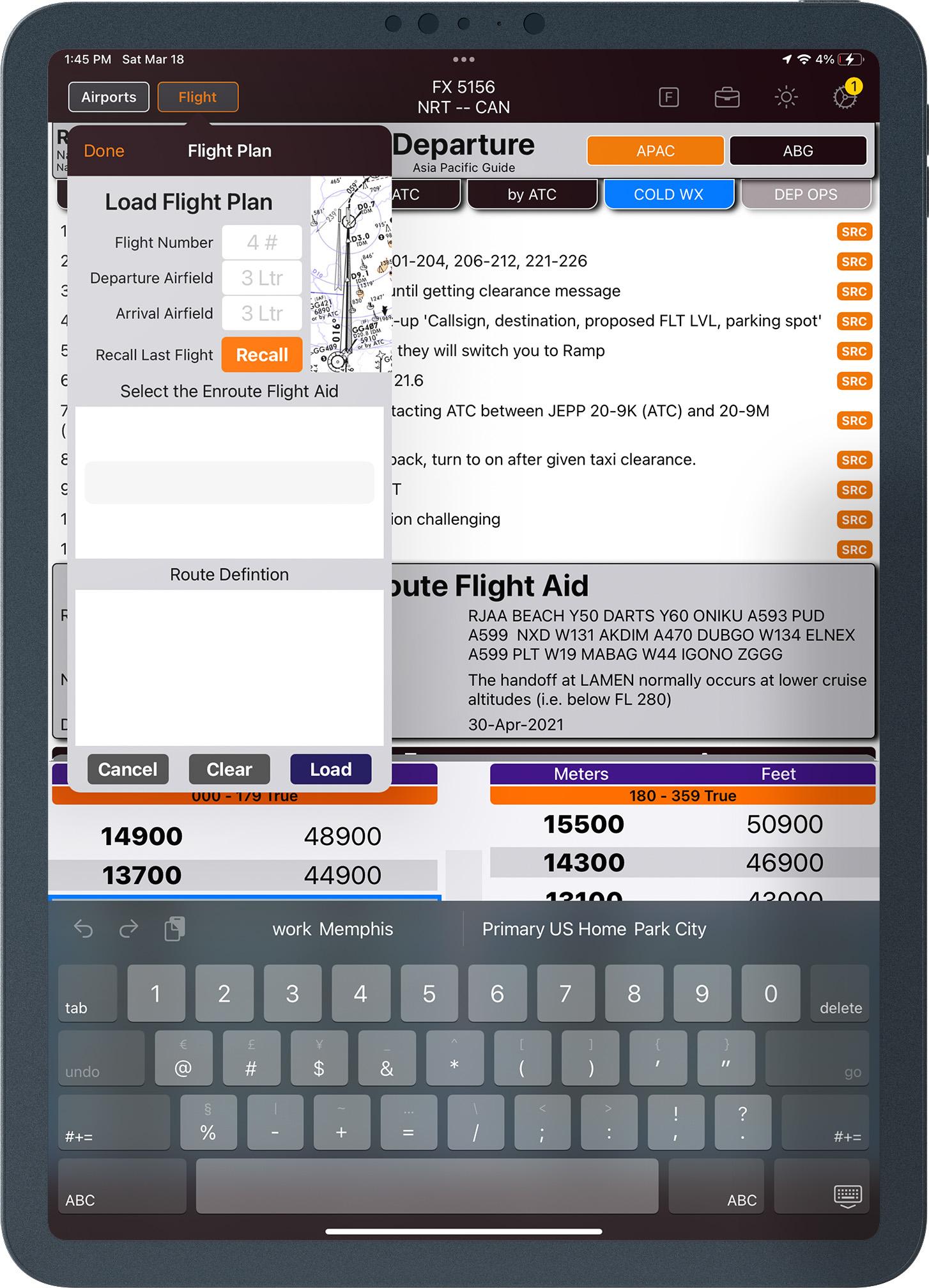 FXFlyer airport tab